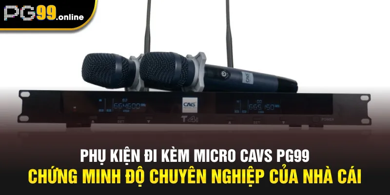 Phụ kiện đi kèm micro CAVS PG99 chứng minh độ chuyên nghiệp của nhà cái